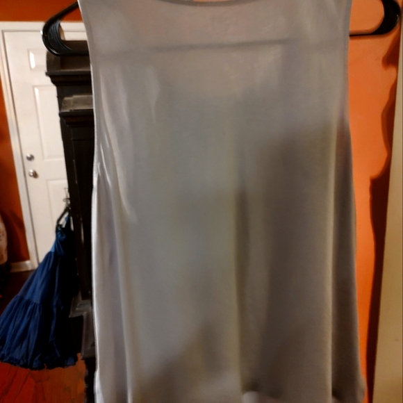 🩶Loft Dainty Soft French Silver Platinum Ruffled Organza Camisole Tank Top - LP - Picture 12 of 14